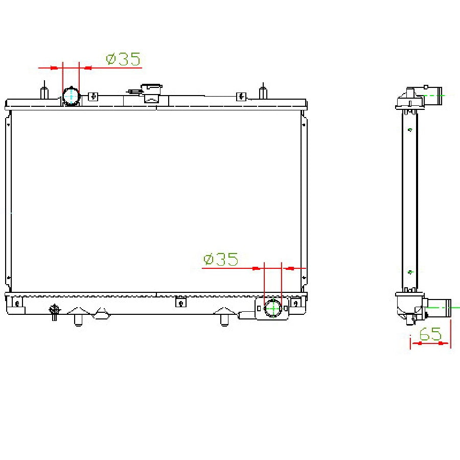 Mitsubishi Colt L200 2.0 2.4 2.5D MT Heavy Duty Radiator