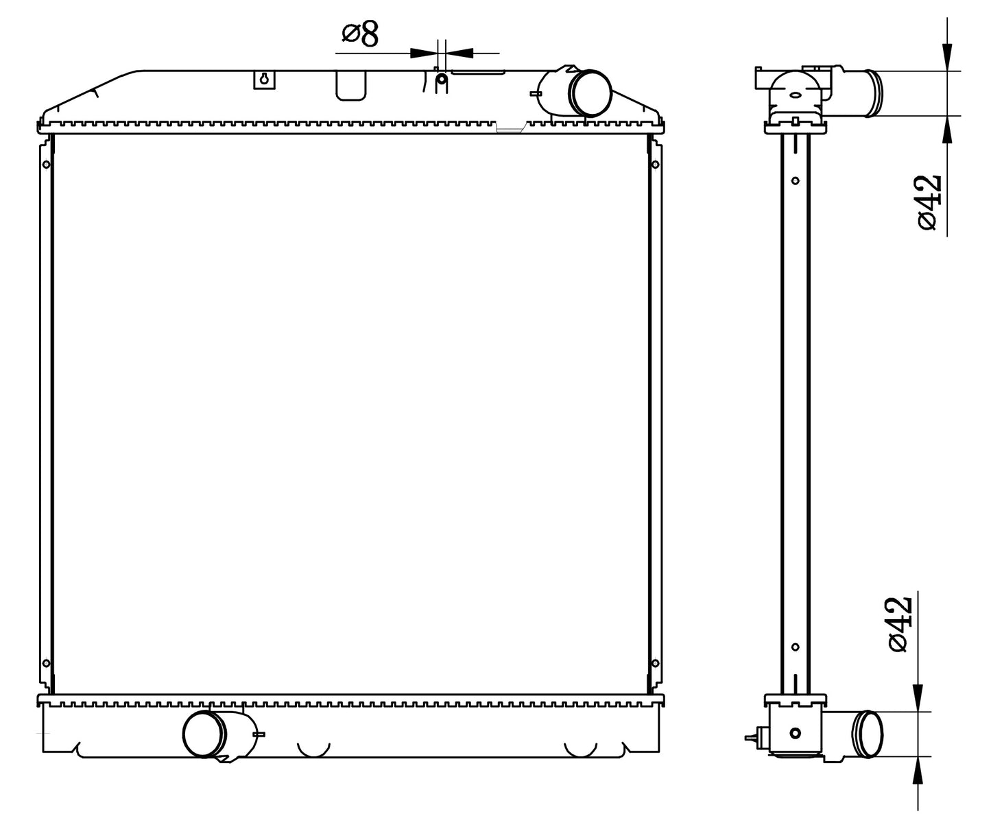 Toyota Dyna and Hino 4.0 4.1 Diesel MT Radiator