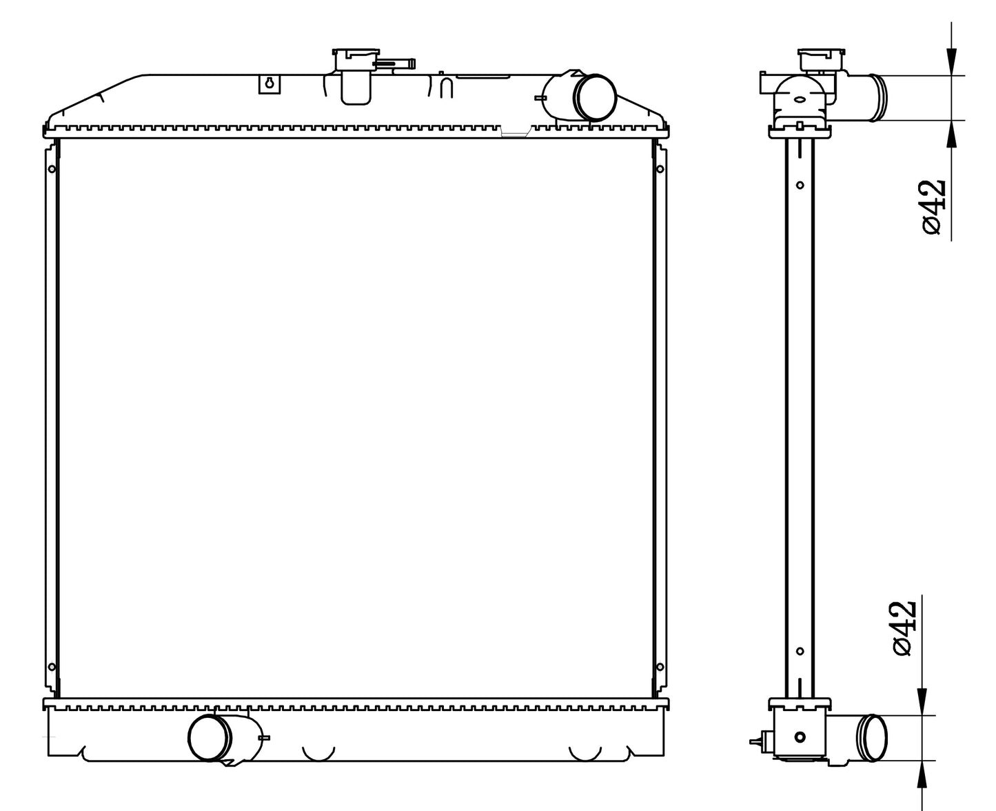 Toyota Dyna and Hino 4.0 Diesel MT Radiator