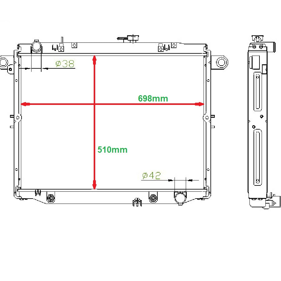 Toyota Landcruiser 100 4.2TD AT Radiator