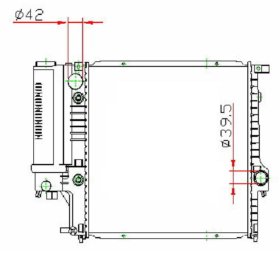 BMW 316 318 E30 E36 AT Radiator