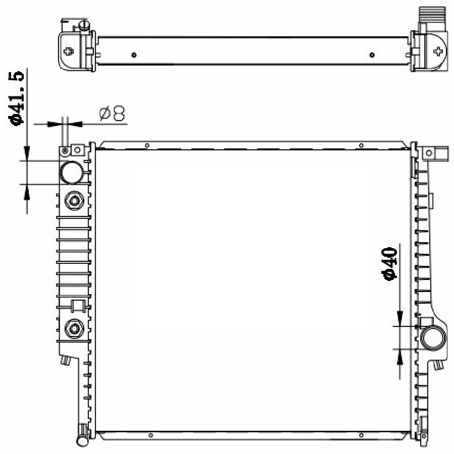 BMW 324D 325 530 E30 E36 AT Radiator