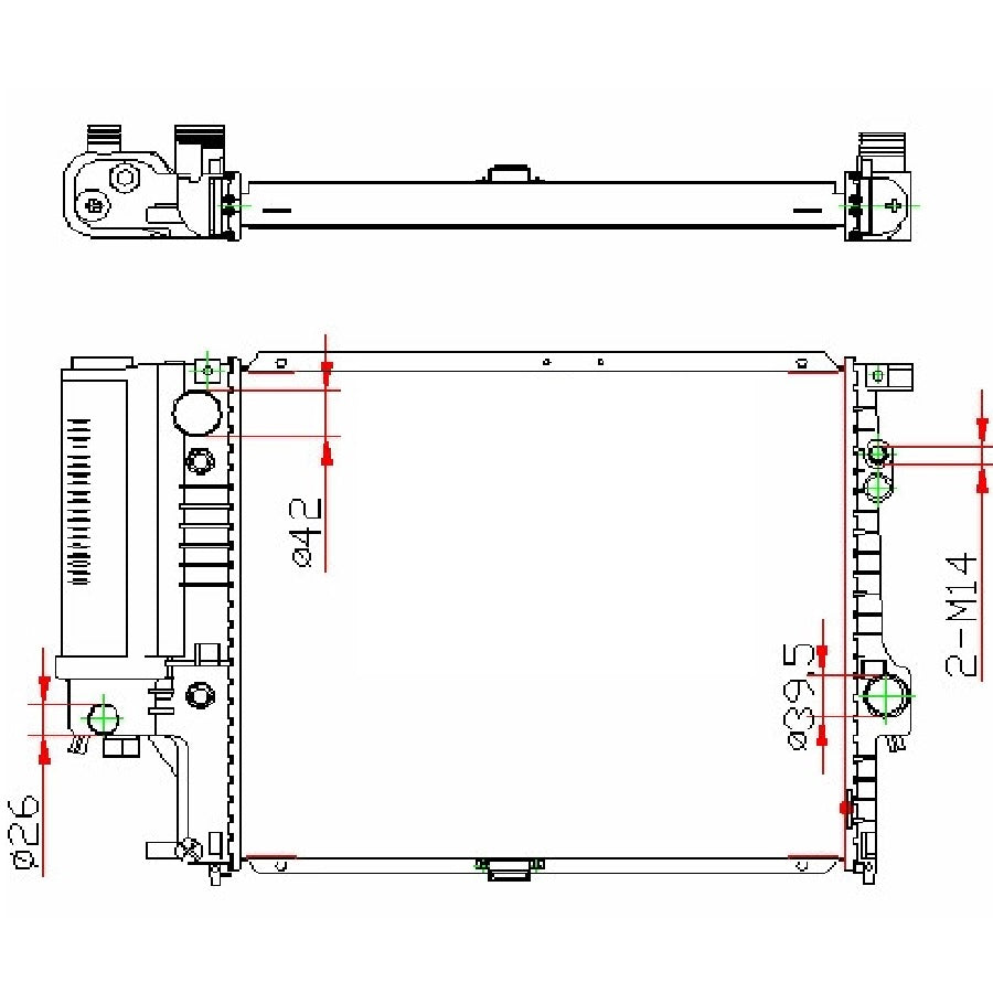BMW 520 523 528 E39 AT Radiator