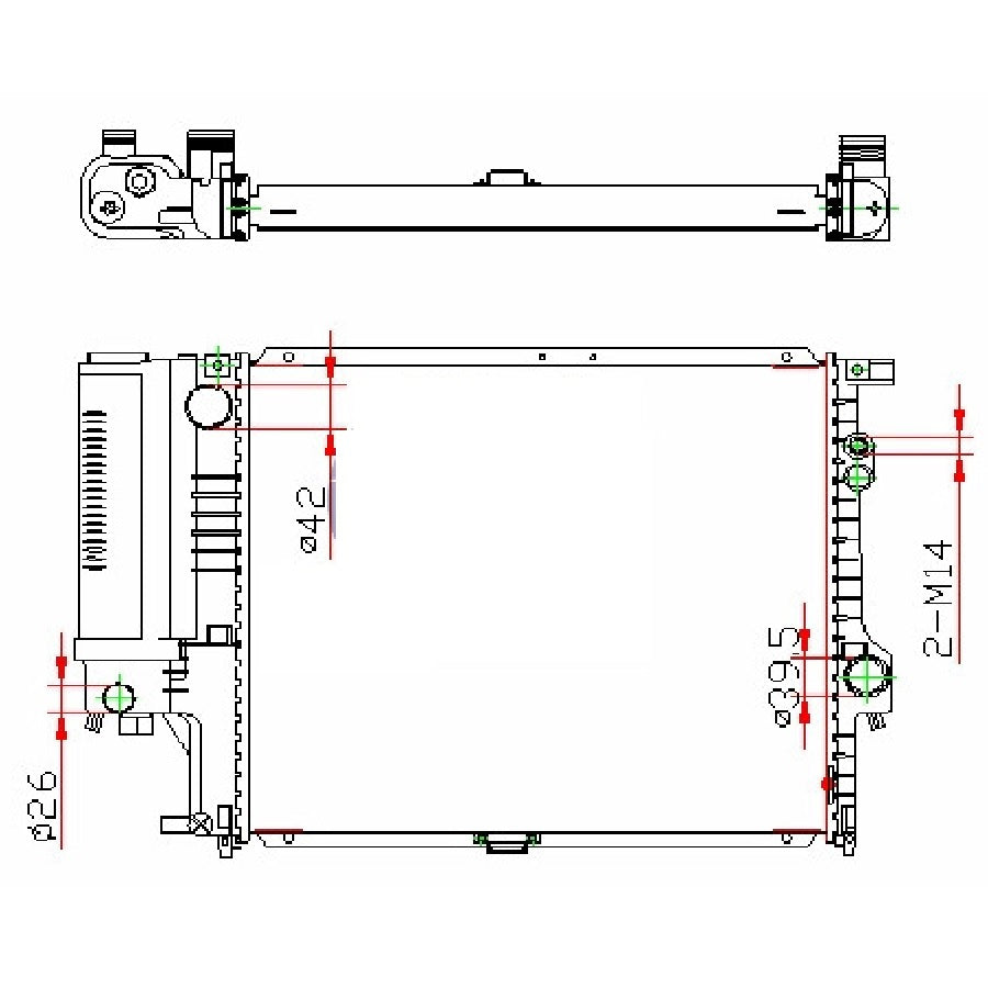 BMW 520 523 528 E39 MT Radiator