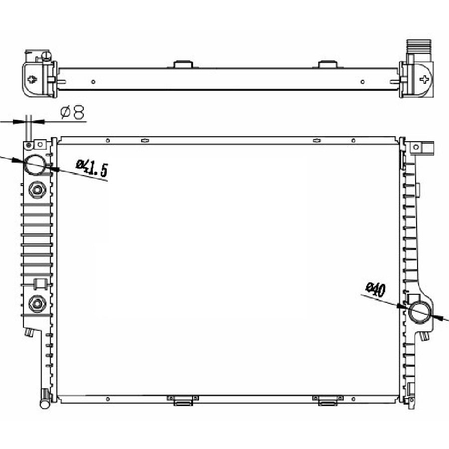 BMW 524TD E31 E32 E34 AT Radiator