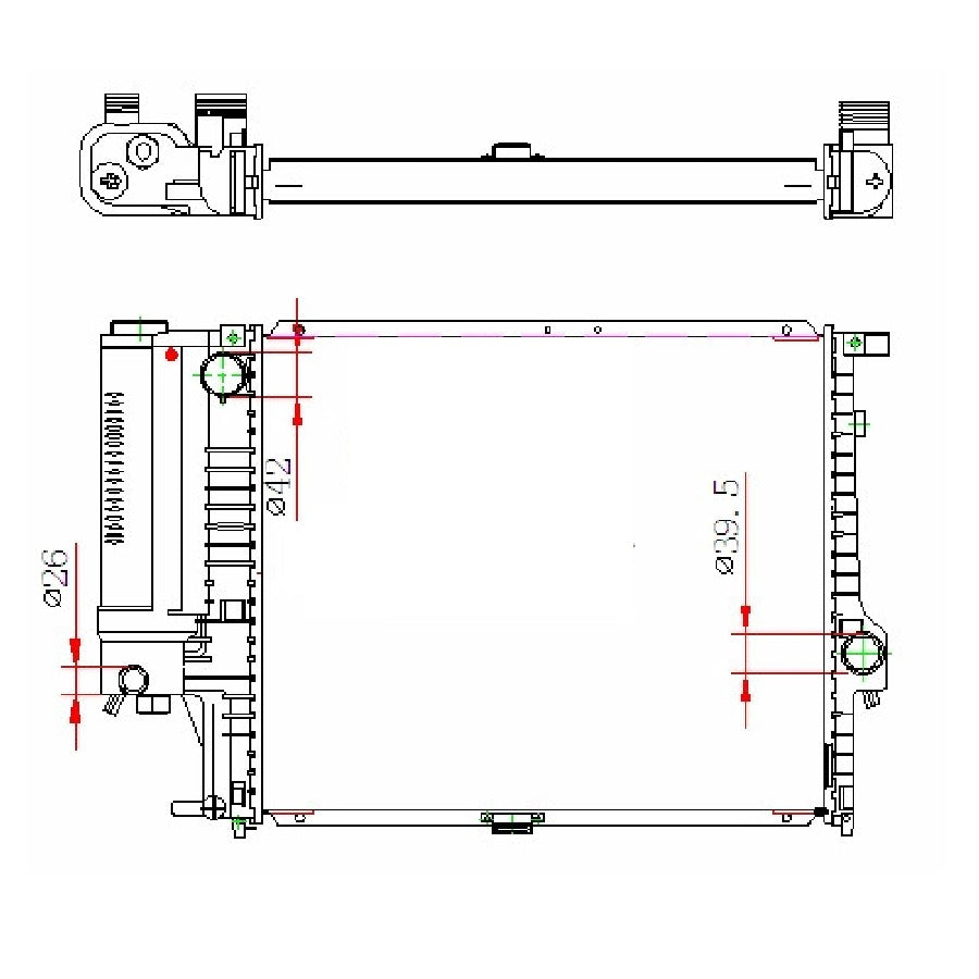 BMW 518i 520i 525i E34 M40 MT Radiator
