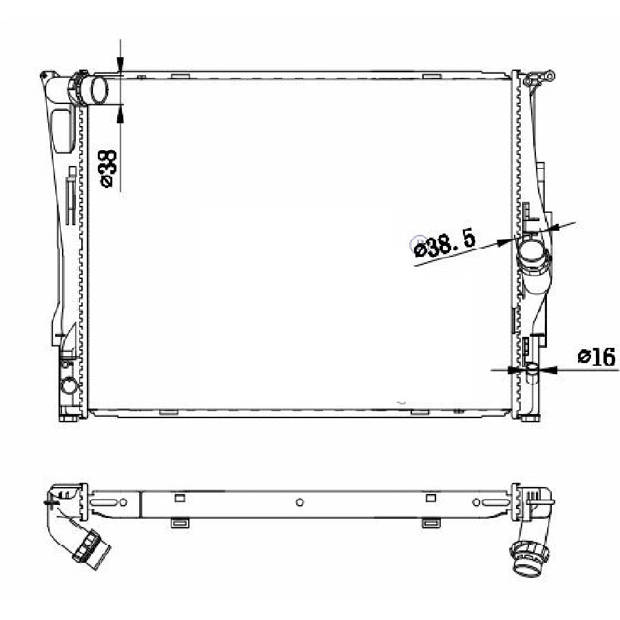 BMW X1 X3 Z4 Series E92 MT Radiator