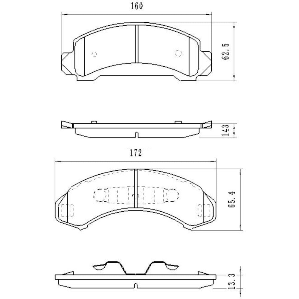 Ford Ranger and Mazda B Series Front Brake Pads (249)