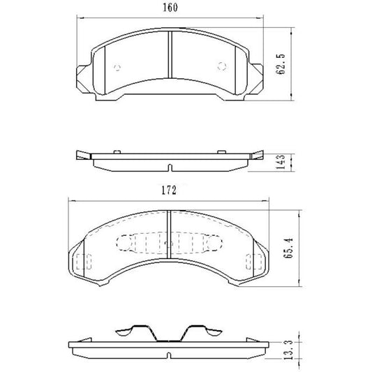 Ford Ranger and Mazda B Series Front Brake Pads (249)