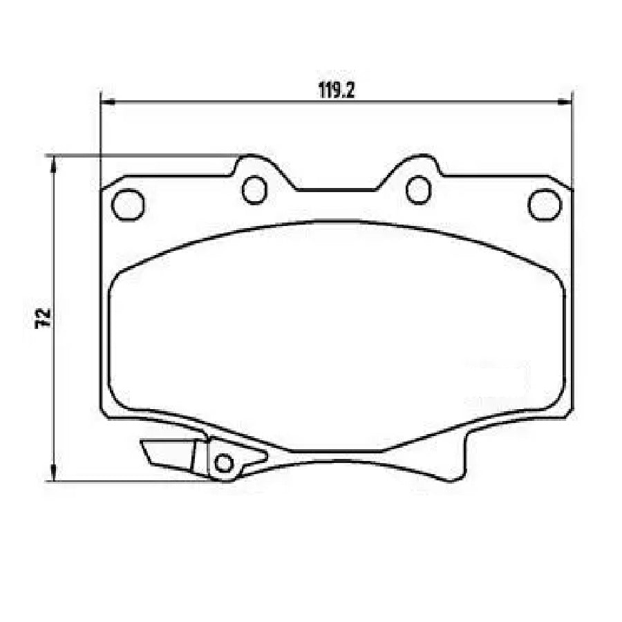 Toyota Land Cruiser 70 80 100 Series Front Brake Pads (502)