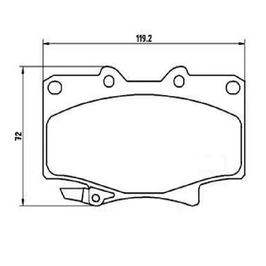 Toyota Land Cruiser 70 80 100 Series Front Brake Pads (502)