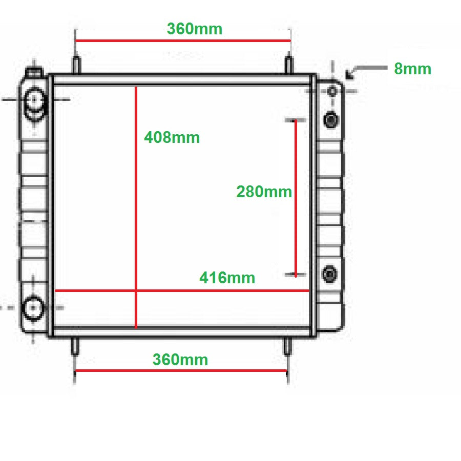 Land Rover Discovery Defender 300TDi MT AT Radiator