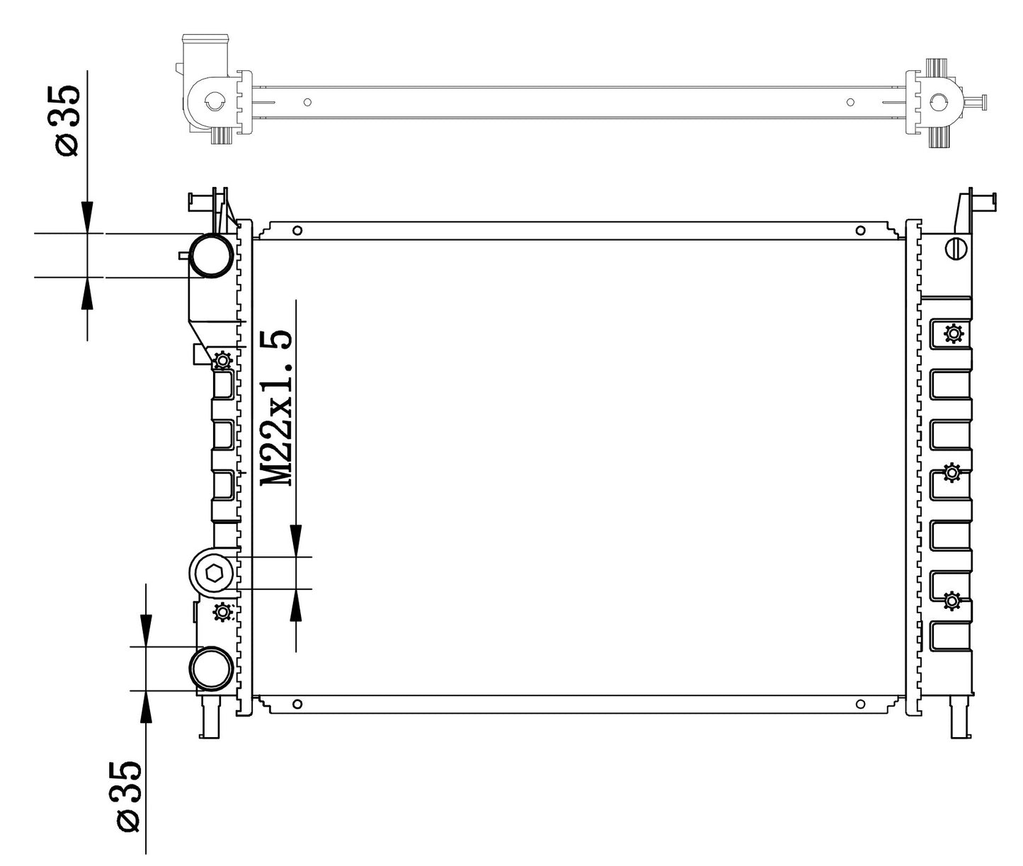 Fiat UNO 1.1 Palio 1.2 1.6 MT Radiator