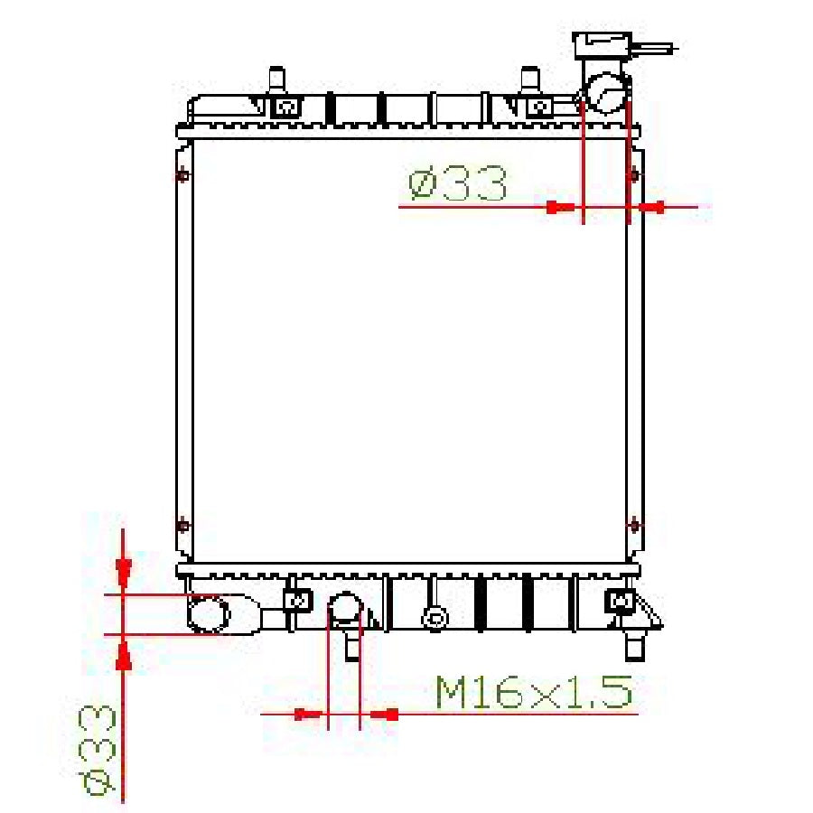 Hyundai Accent 1.3, 1.5 MT Radiator