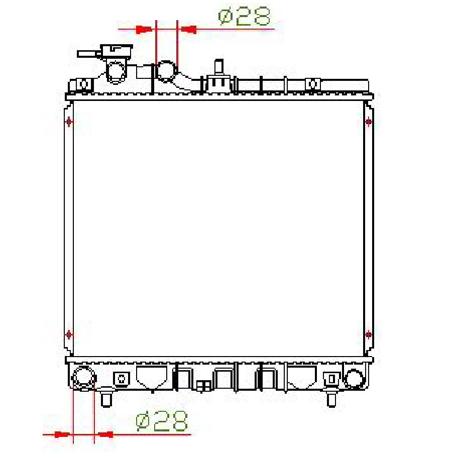 Hyundai Atos 1.0i Litre Petrol MT Radiator