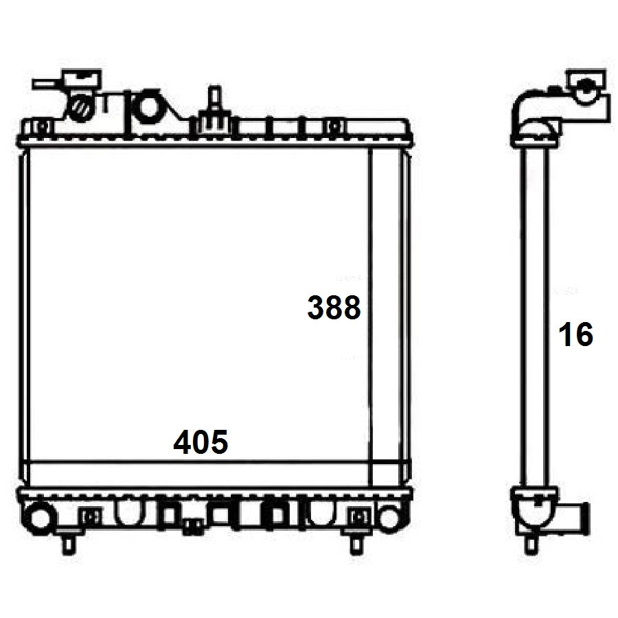 Hyundai Atos 1.0i Litre Petrol MT Radiator