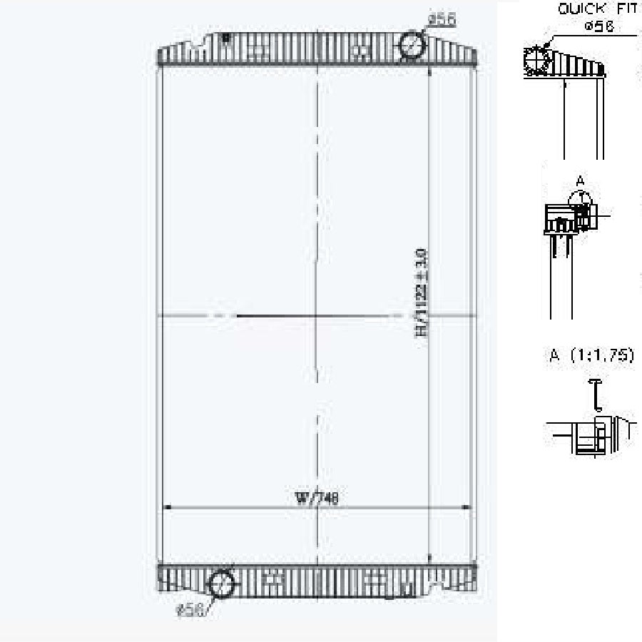 IVECO Stralis l ll 10.3 11.1 12.9 Litre MT Truck Radiator