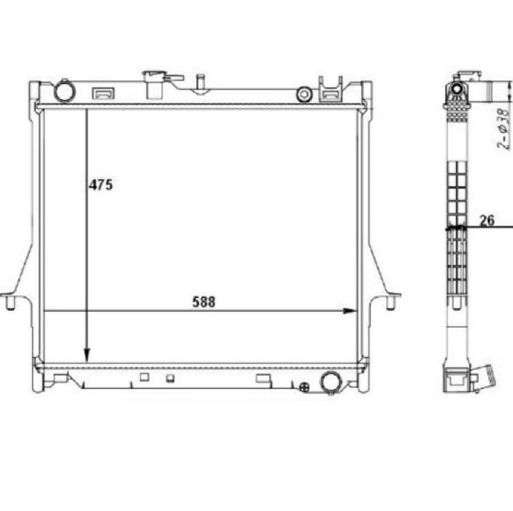 Isuzu D-Max KB250, KB300 MT Radiator