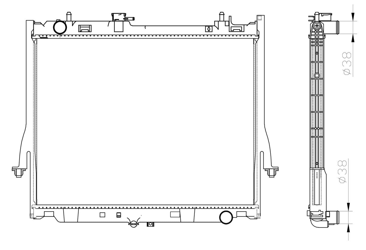 Isuzu D-Max 2.5D, 3.0D MT Radiator