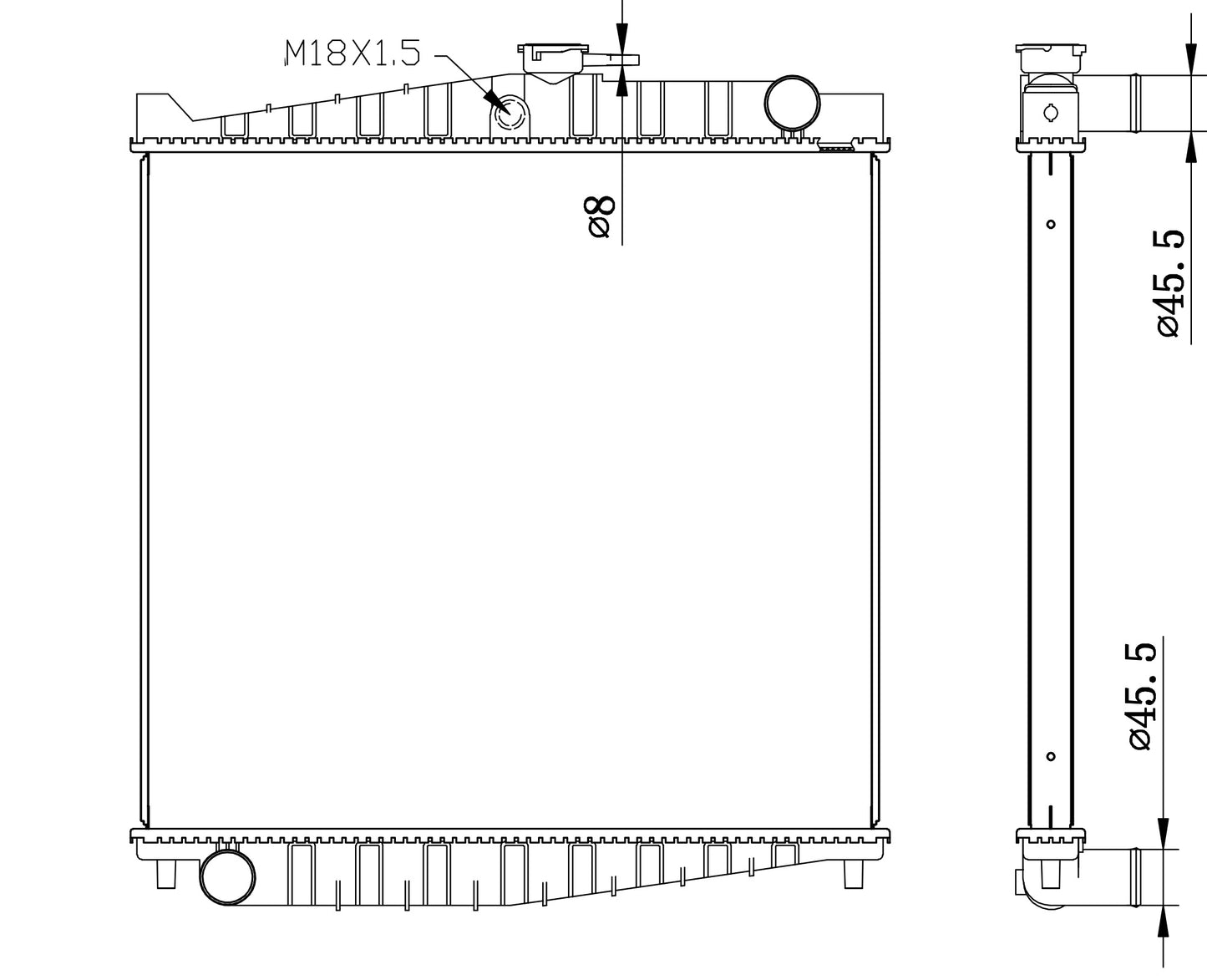 Nissan UD 90 FE6TA 7.0L Diesel MT Radiator