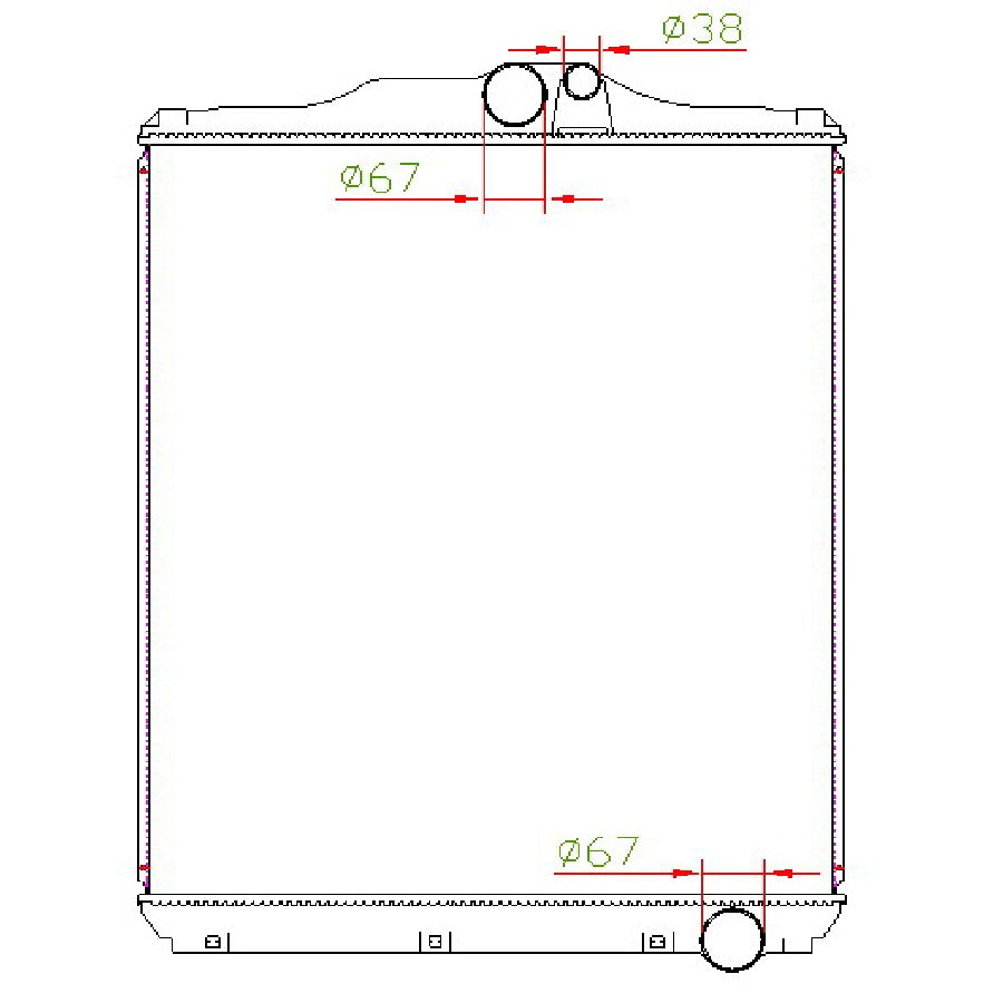 Mitsubishi Fuso FV26-350 MT Truck Radiator