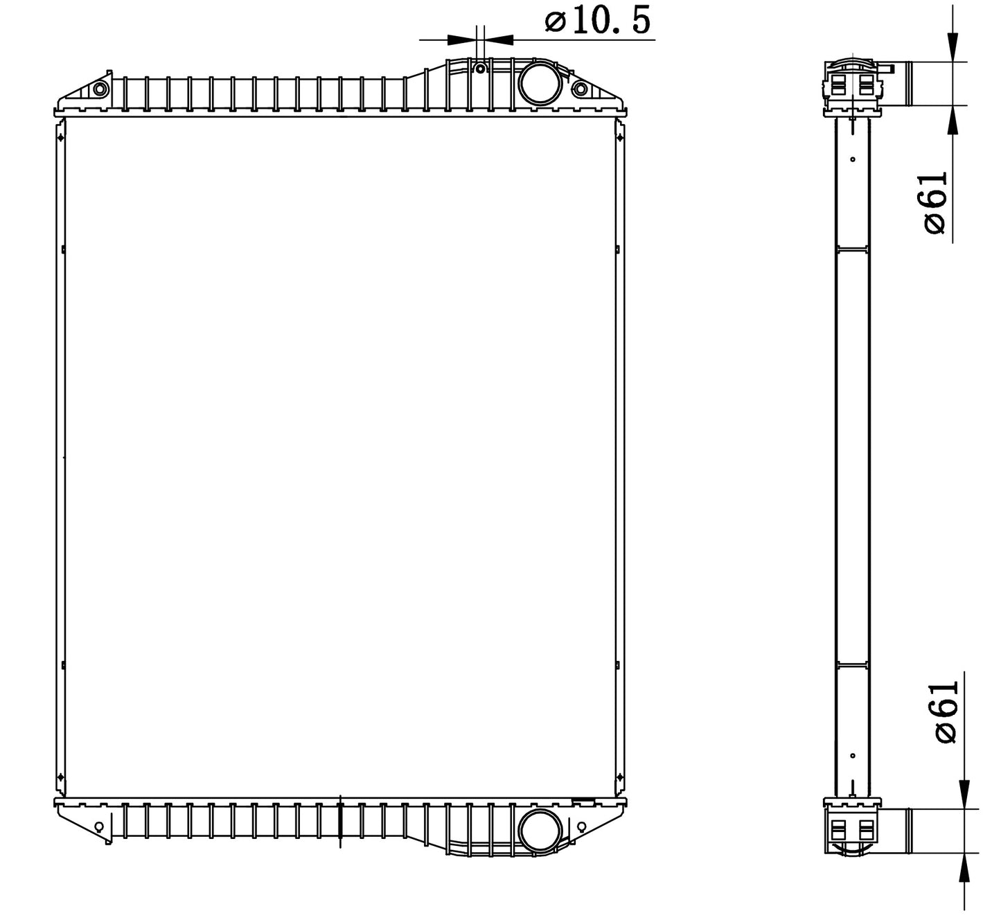 Toyota Hino 700 Series E13C Diesel MT Truck Radiator