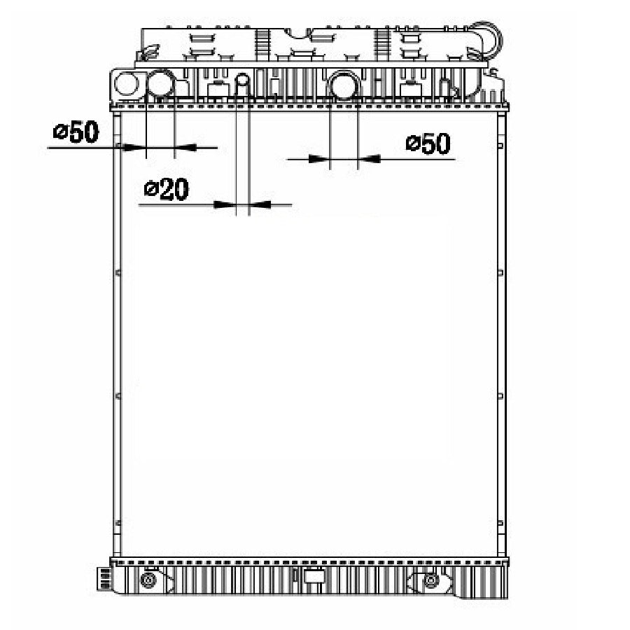 Mercedes Benz ATEGO 6374 AT Radiator