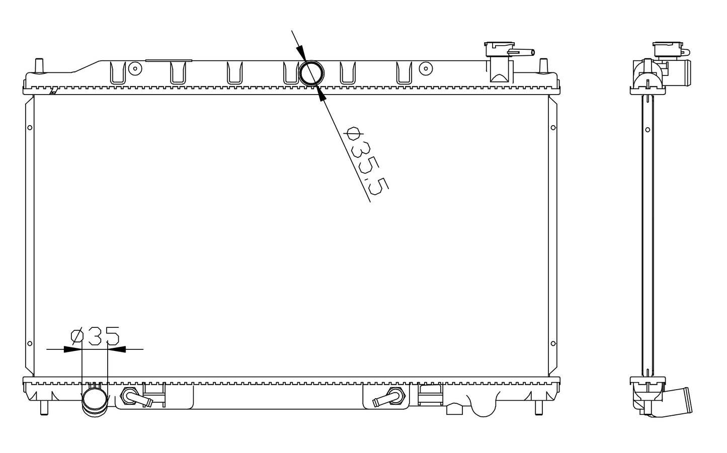 Nissan Altema 2.5L Diesel Truck AT Radiator