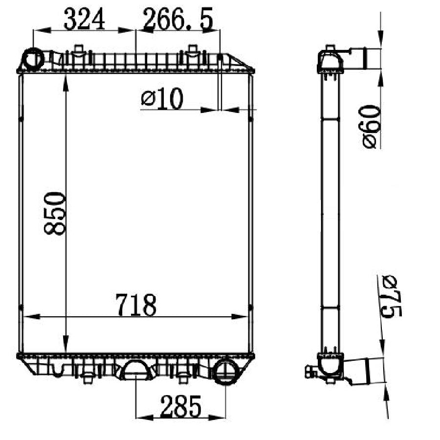 Nissan UD QUON GH13T 13L Diesel MT Truck Radiator