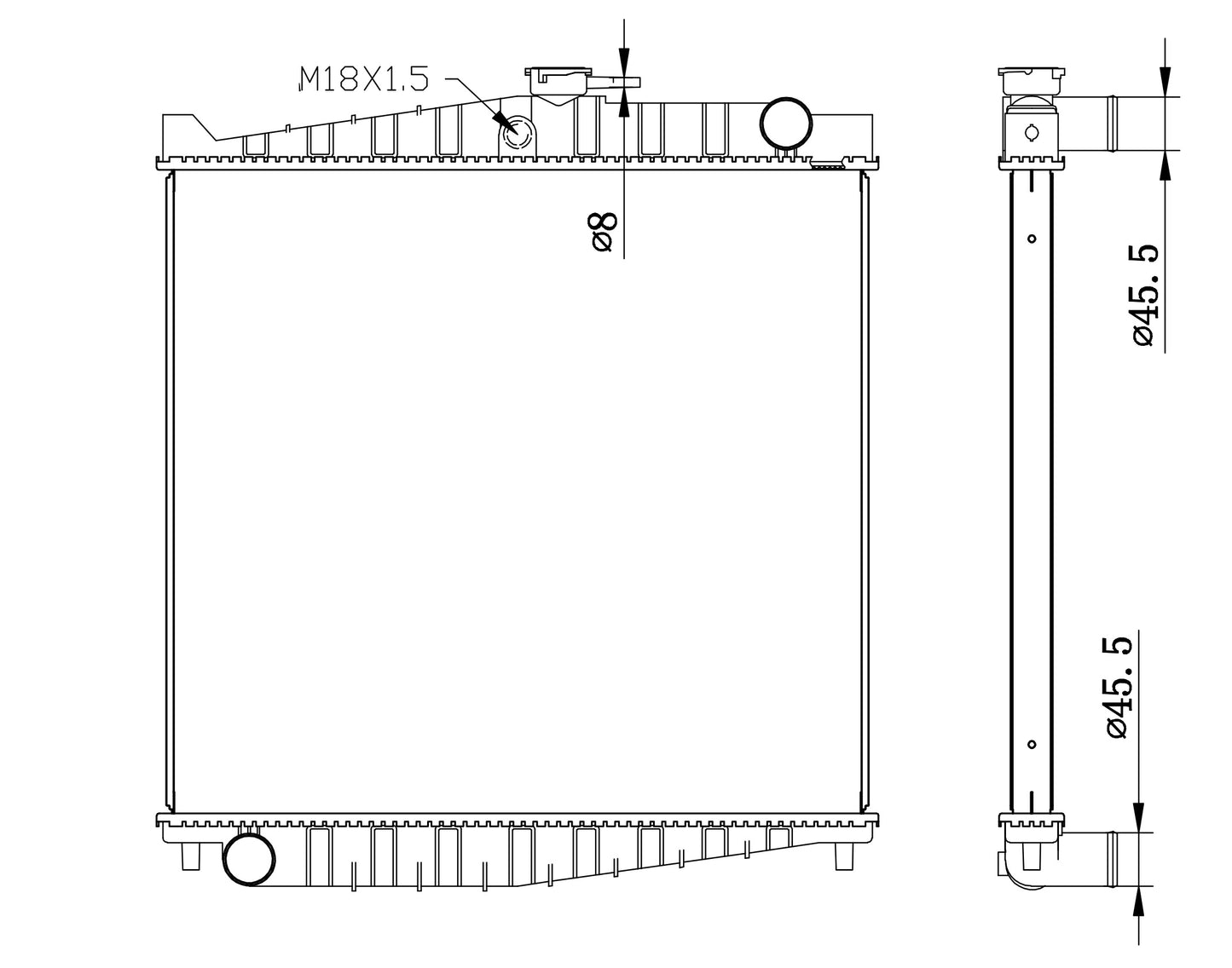 Nissan UD 80 FE6TA 7.0L Diesel MT Radiator