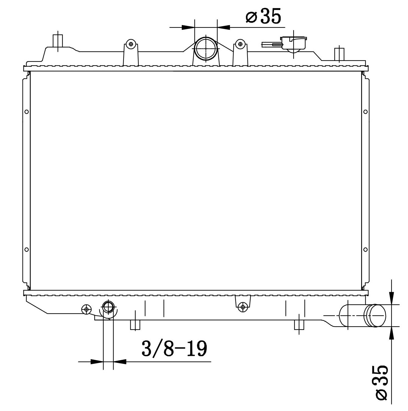 Mazda 323 1.3 1.5 MT Radiator