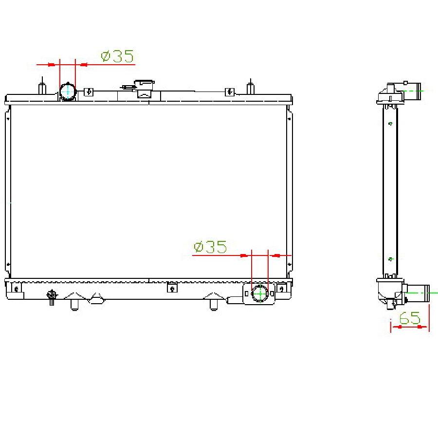 Mitsubishi Colt L200  2.0 2.4 2.5D MT Radiator