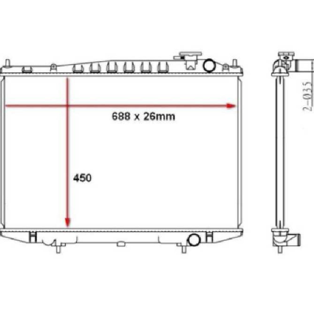 Nissan Hardbody 3.0 TD MT Radiator