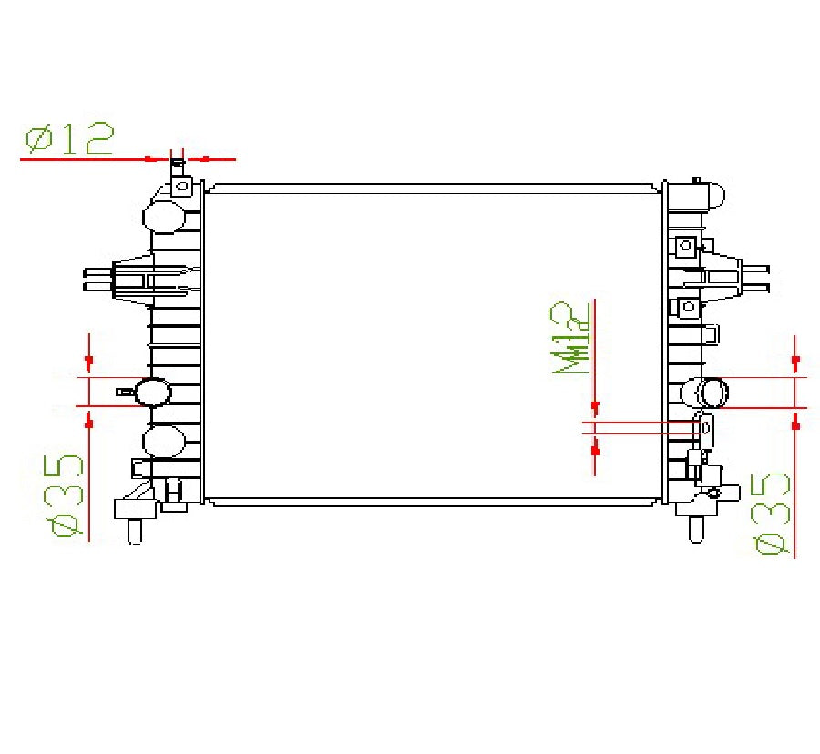 Opel Astra Zafira 1.6 1.8 MT Radiator