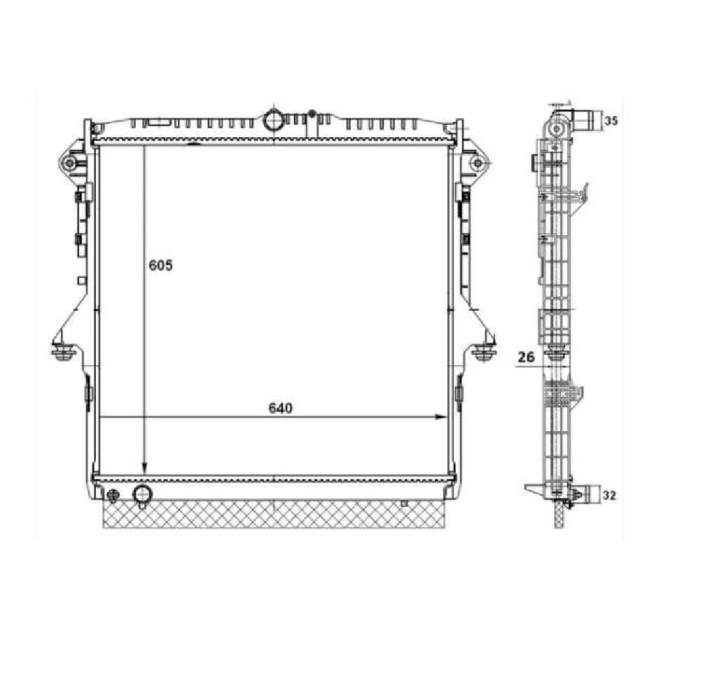 Ford Ranger TDCi and Mazda BT50 MT Radiator