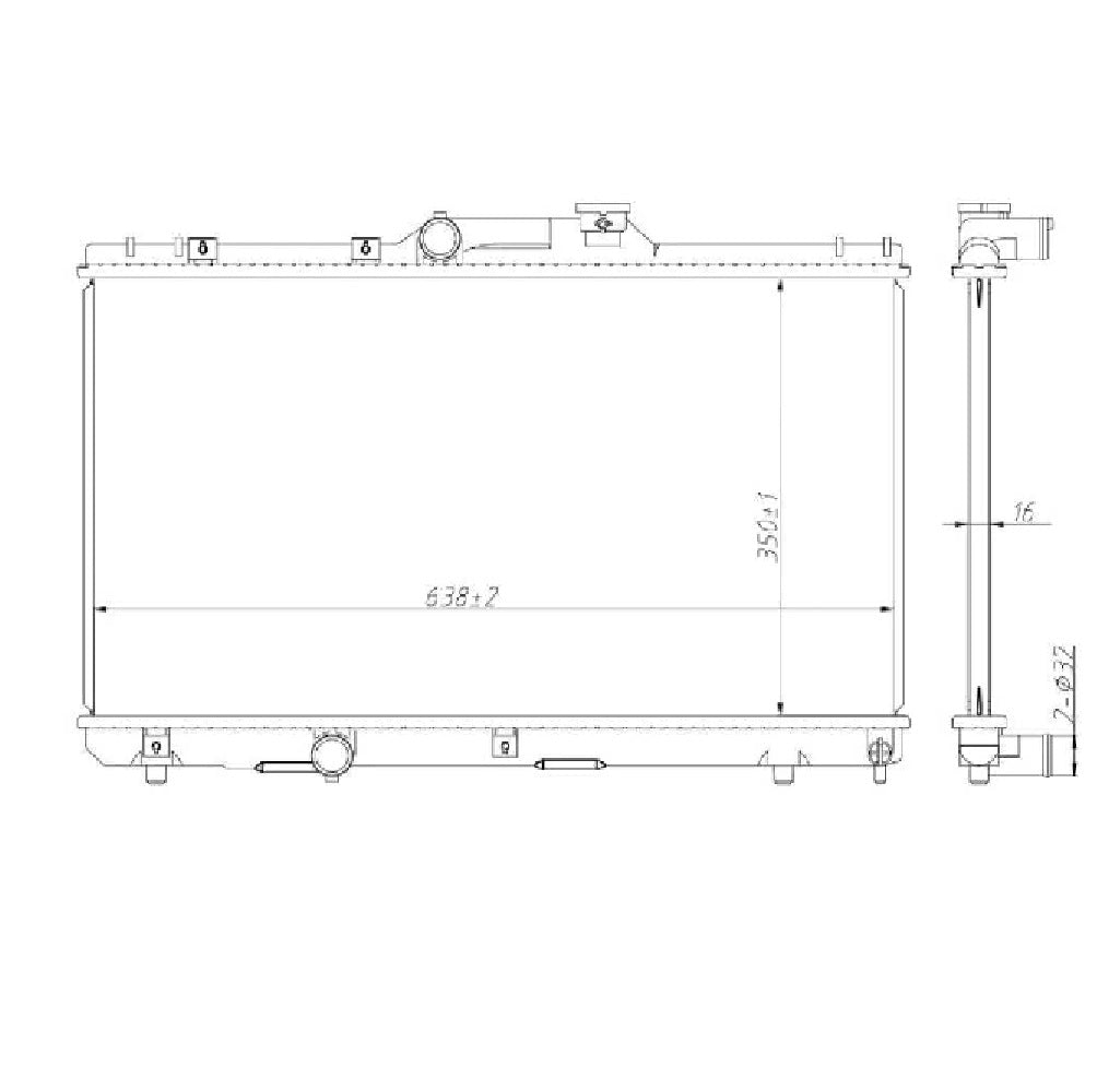 Toyota Corolla 1.3, 1.6, 1.8 MT Radiator