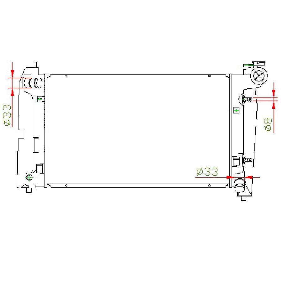 Toyota Corolla RunX 1.5 1.8 AT Radiator