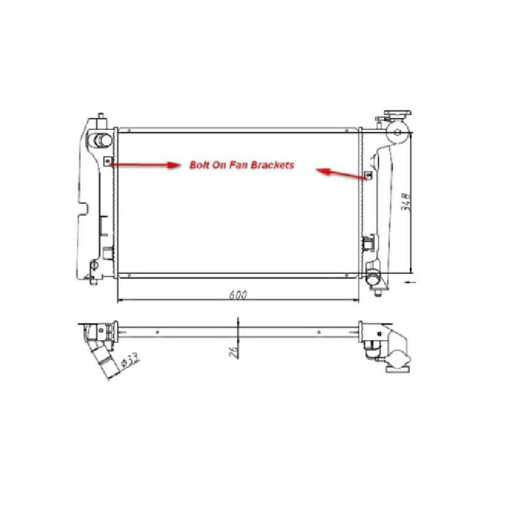 Toyota Corolla RunX MT Radiator