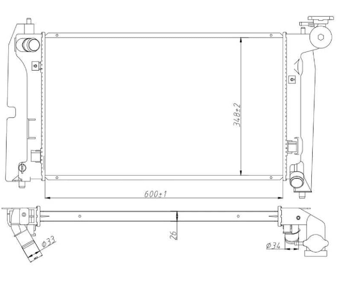 Toyota Corolla RunX MT Radiator