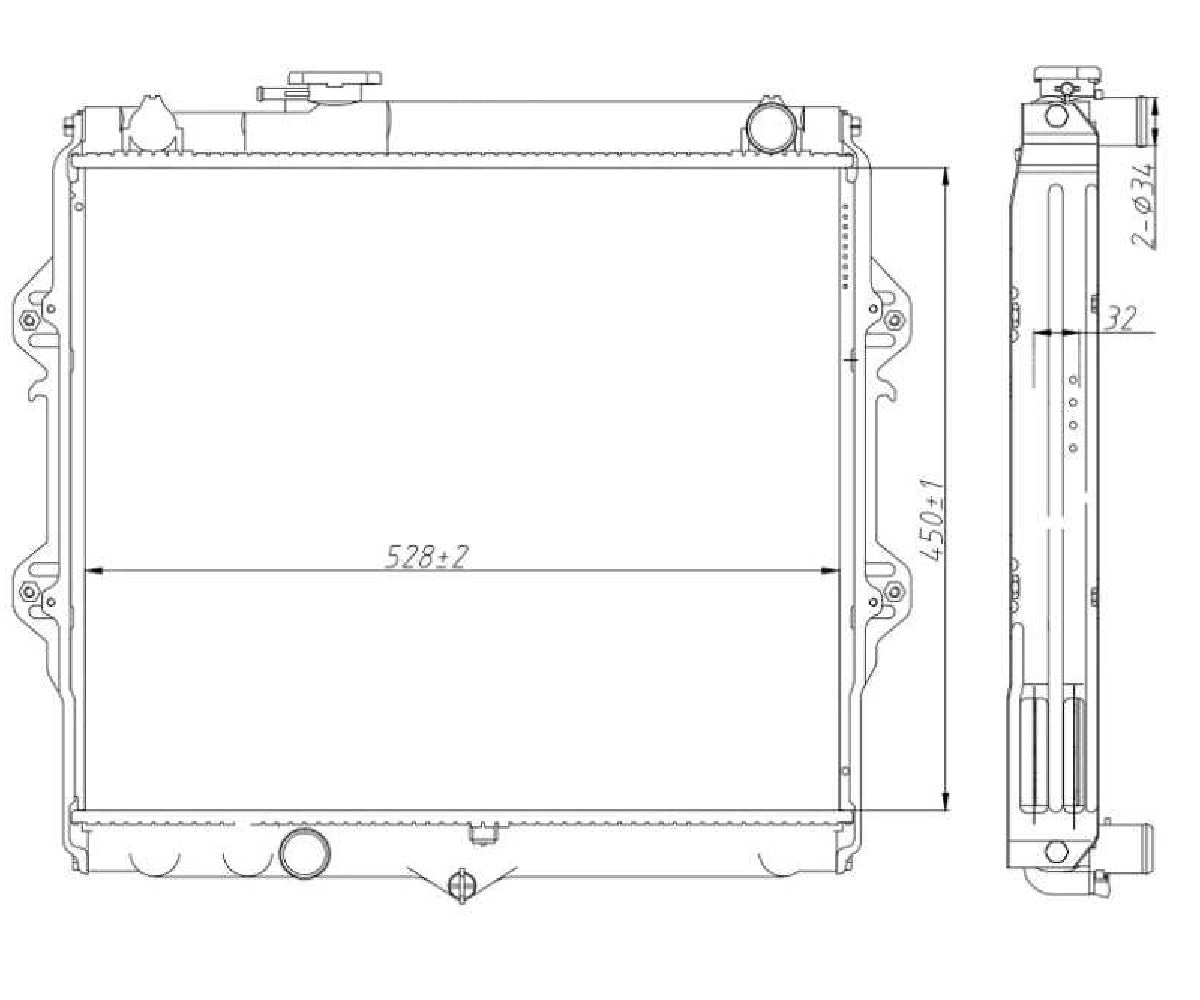 Toyota Hilux 2.7 MT Radiator