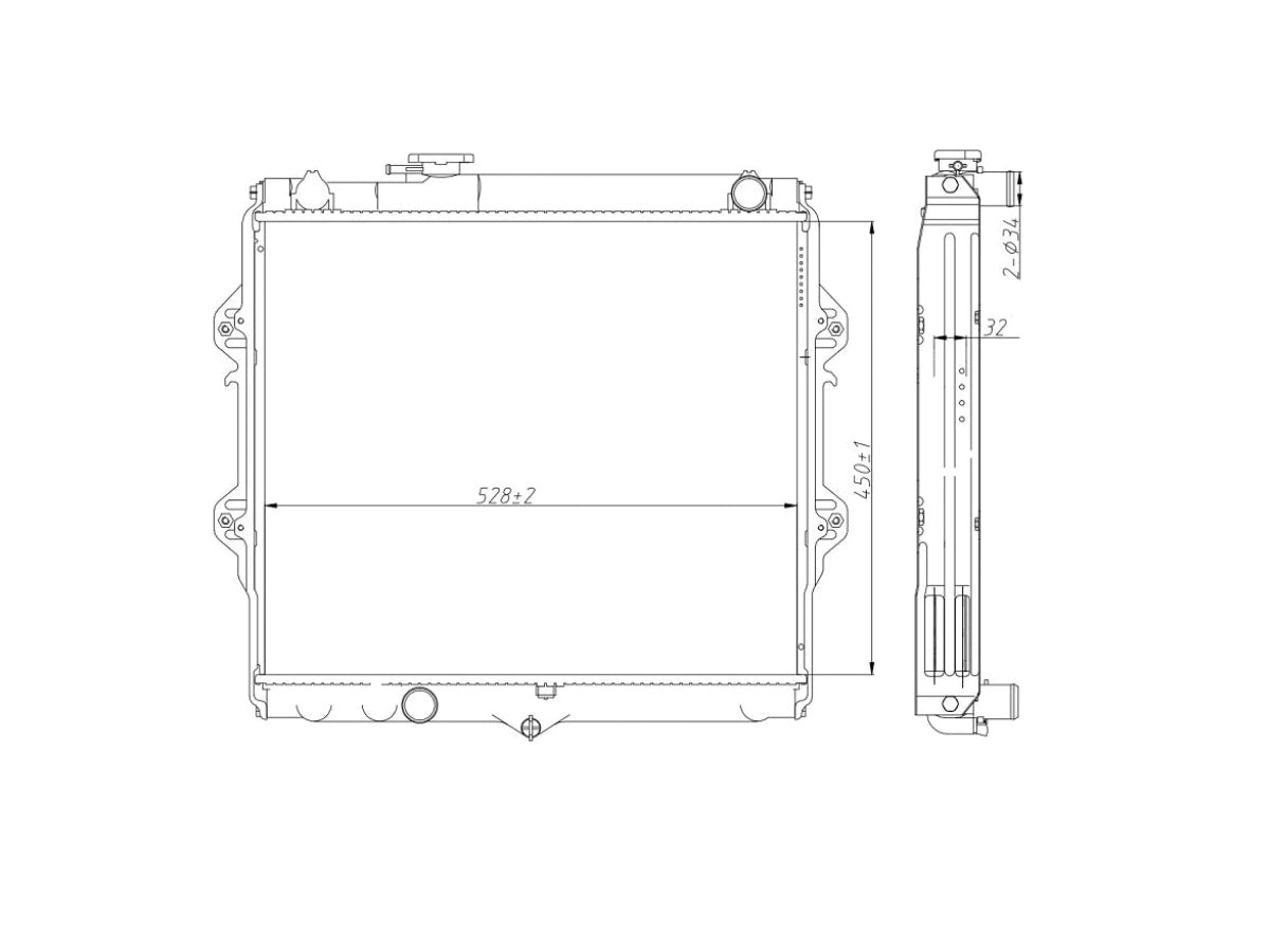 Toyota Hilux 2.7 Petrol Radiator