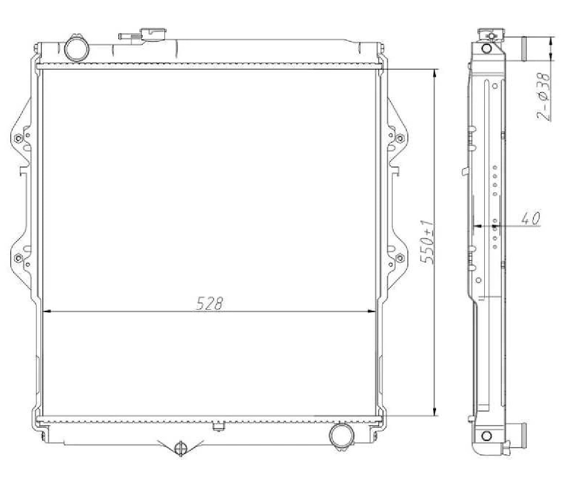 Toyota Hilux 3.0L KZTE MT Radiator