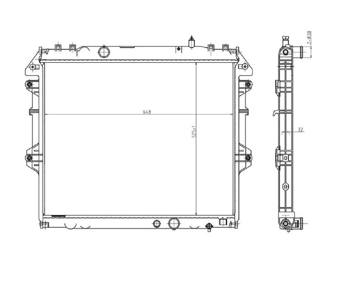 Toyota Hilux Fortuner D4D 2.5D 3.0D MT Radiator (Heavy Duty)