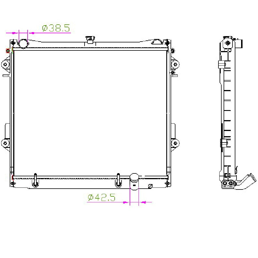 Toyota Landcruiser Lexus 5.7 V8 AT Radiator