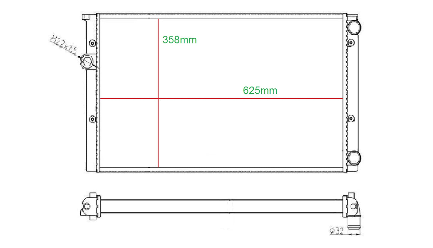 VW Golf Jetta MK3 1.6 1.8 2.0 MT Radiator